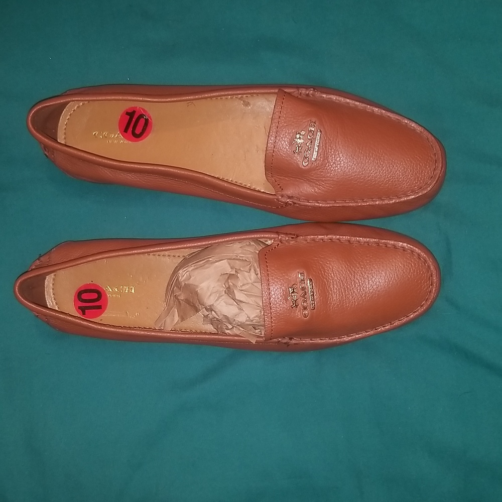 Coach Loafers size 10 /cognac in color